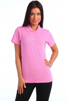 ХИТ продаж: женская футболка поло розовая Натали