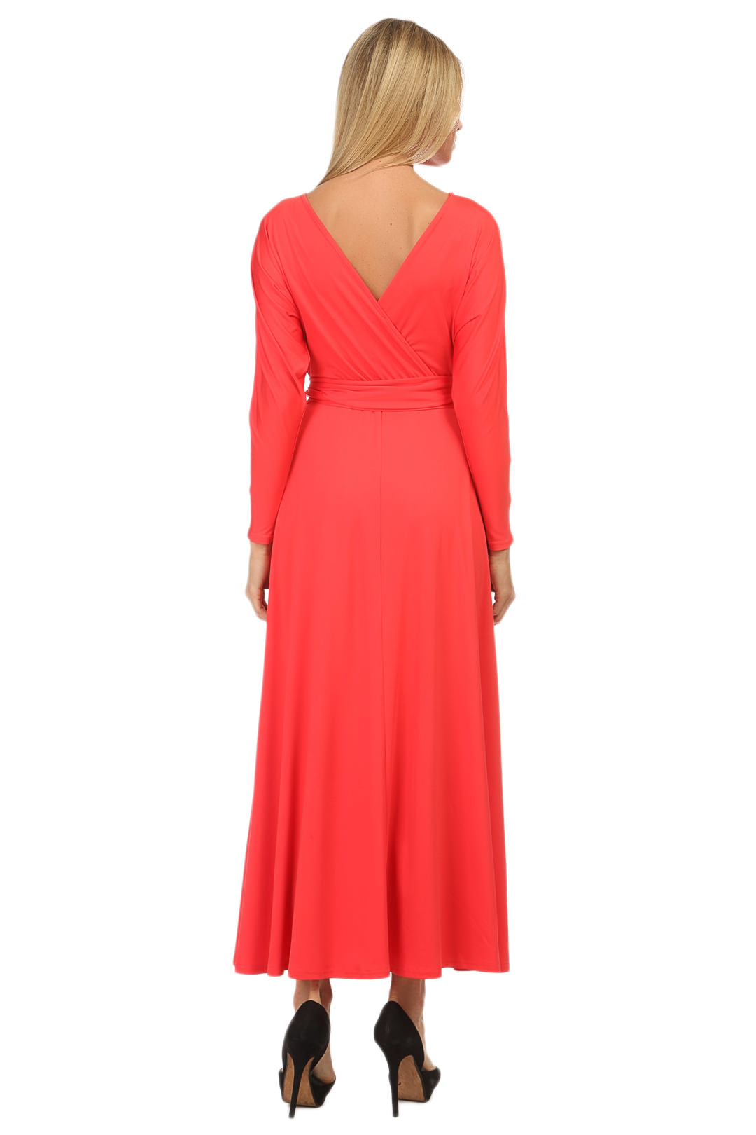 Фото товара 8538, алое платье в пол