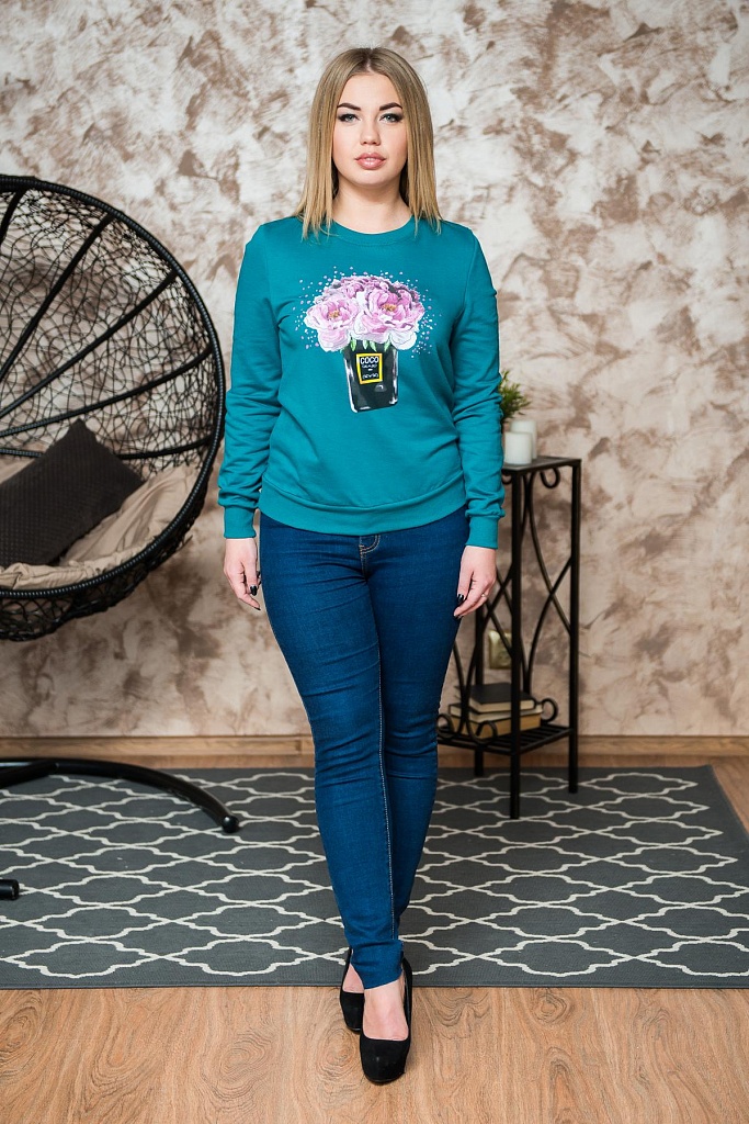 Фото товара 15713, женская трикотажная толстовка